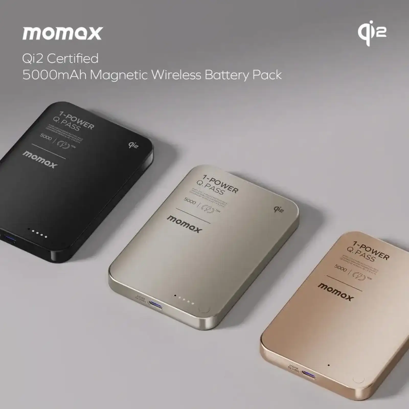 Зовнішній акумулятор WRL 5000MAH TITANIUM IP129Q2L MOMAX UA