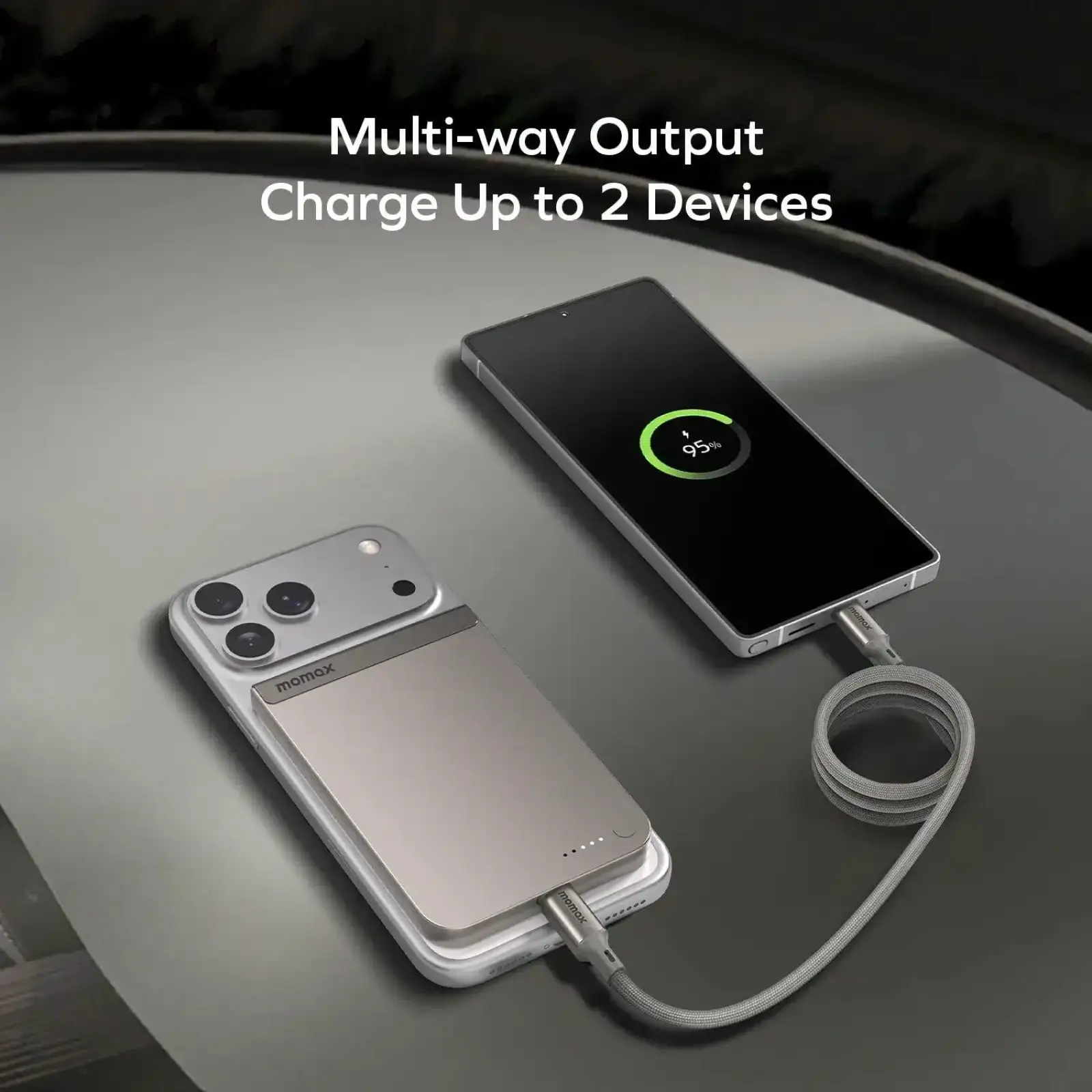 Зовнішній акумулятор WRL 5000MAH TITANIUM IP161Q2L MOMAX UA