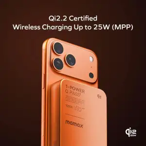 Зовнішній акумулятор WRL 10000MAH SOLAR ORANGE IP168Q22M MOMAX UA