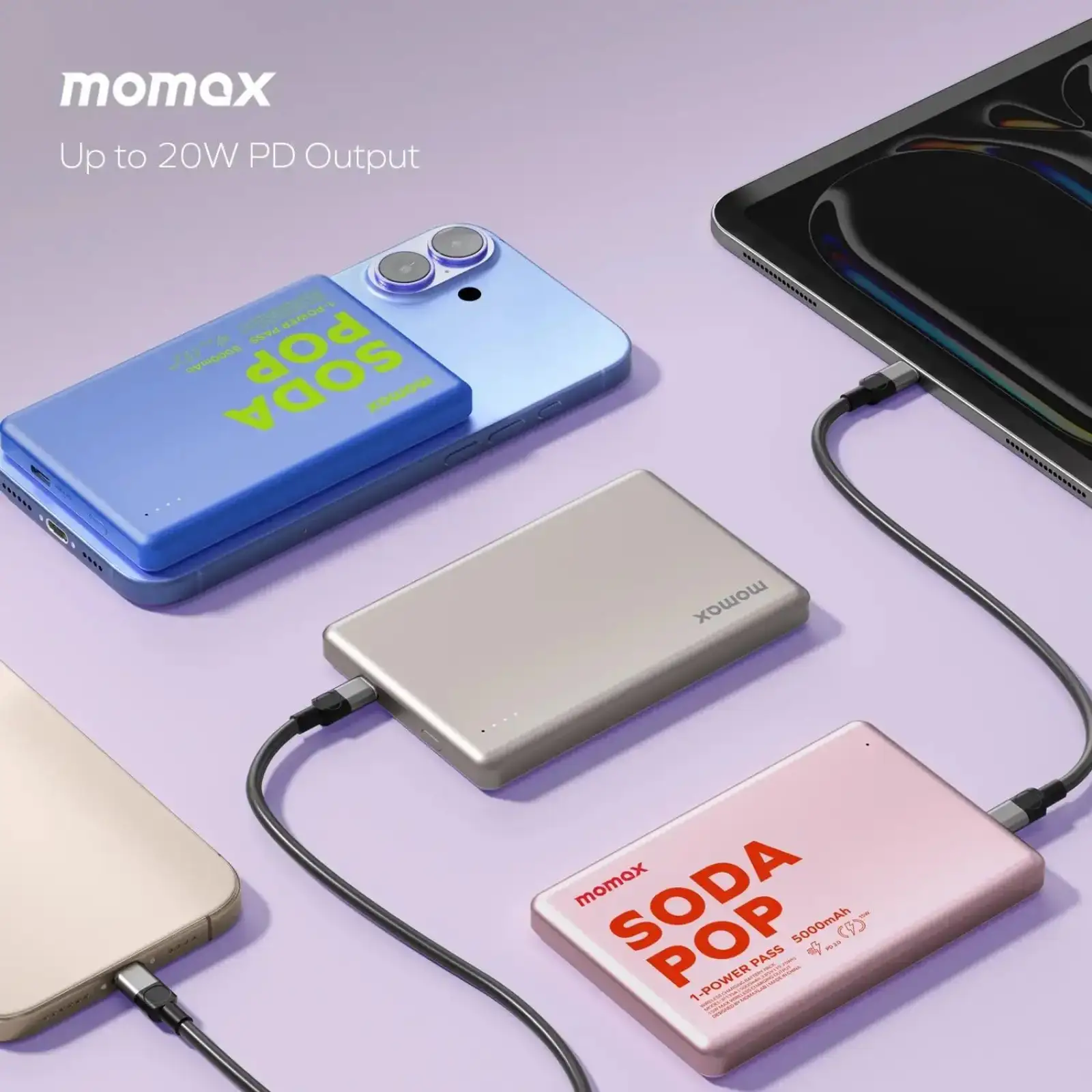 Внешний аккумулятор WRL 5000MAH PINK IP135AP2 MOMAX UA