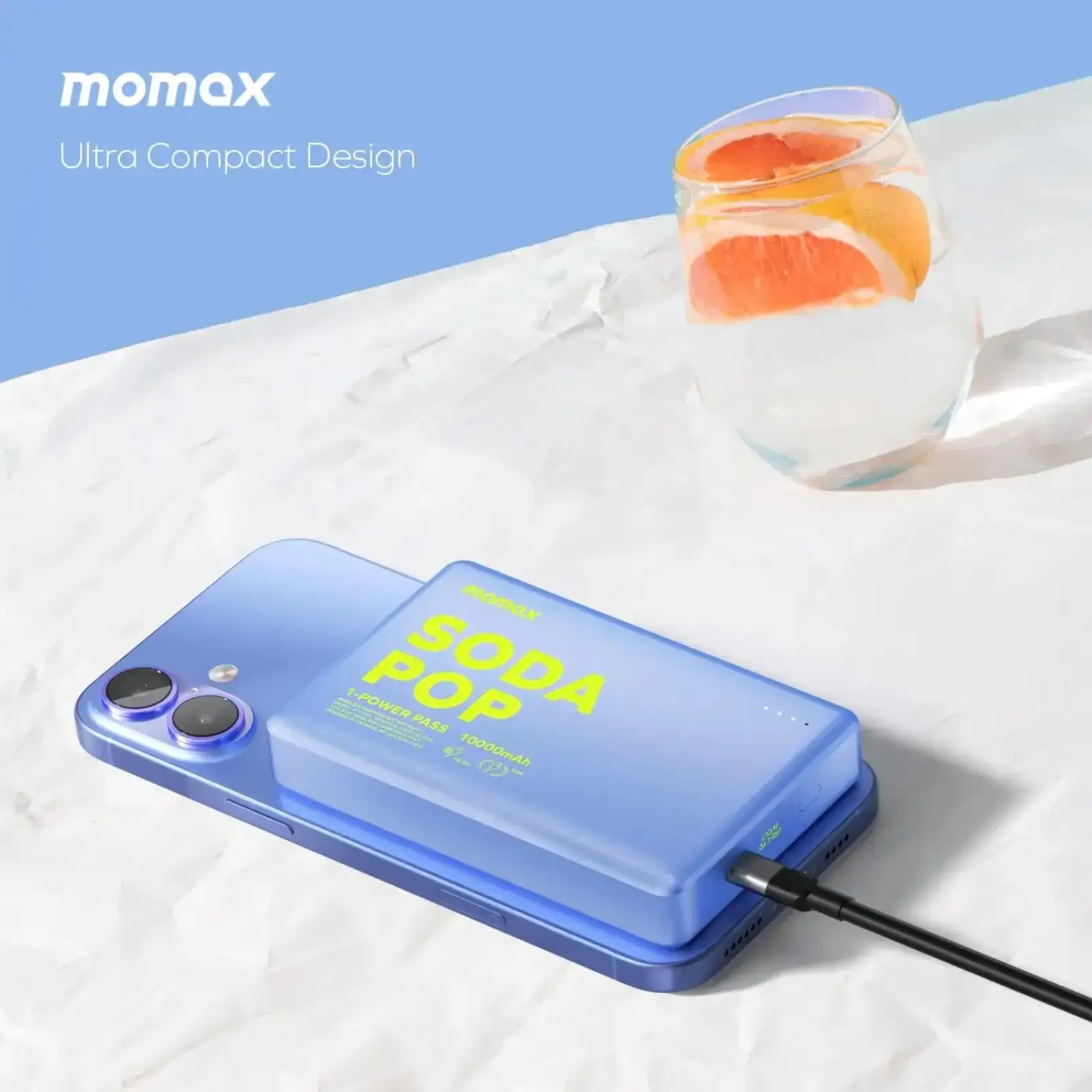 Зовнішній акумулятор WRL 10000MAH TITANIUM IP137L MOMAX (IP137L1) UA