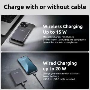 Зовнішній акумулятор USB 5000MAH MAG GREY MW5000 7344024 INTENSO UA