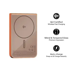 Зовнішній акумулятор WRL 5000MAH SOLAR ORANGE IP161Q2M MOMAX UA