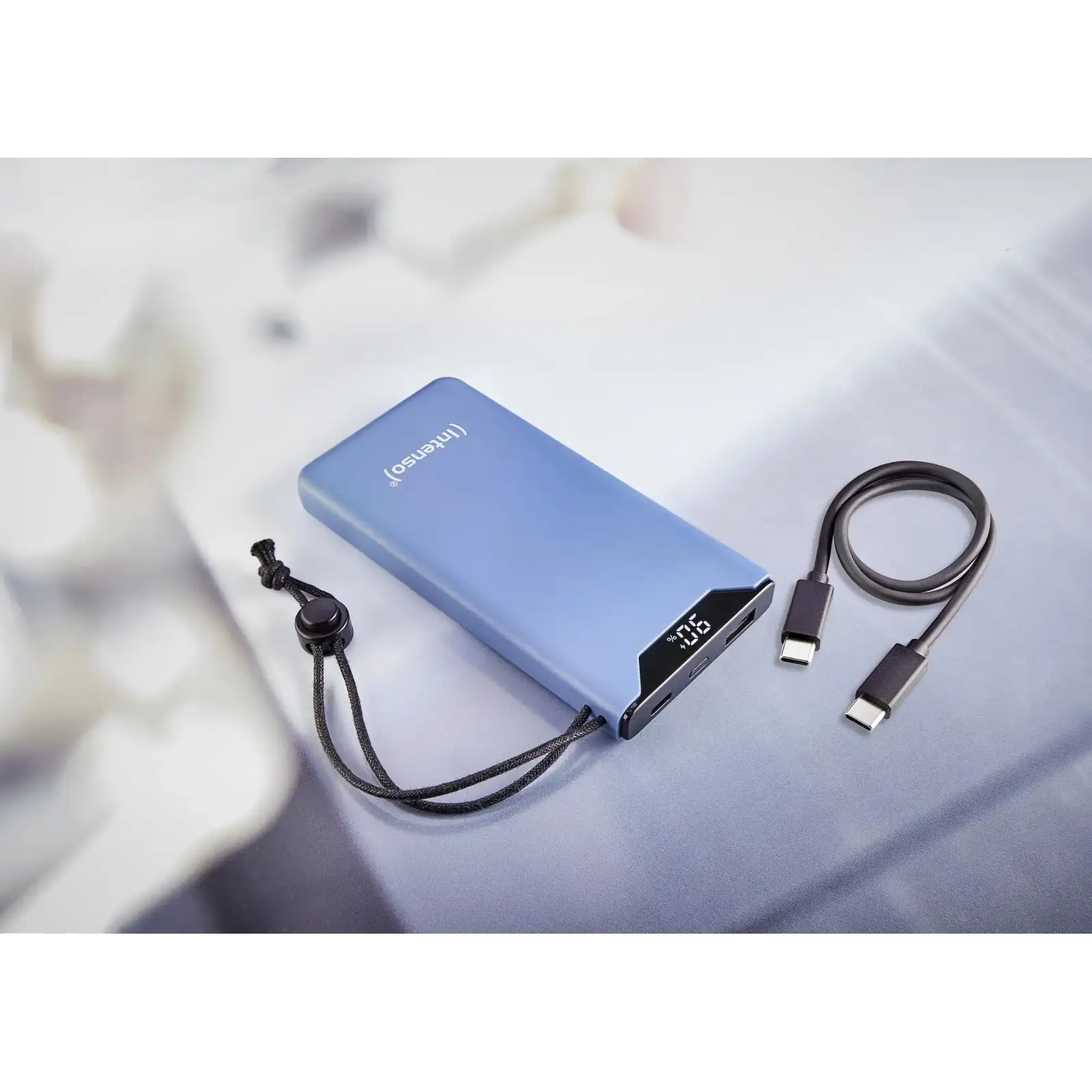 Зовнішній акумулятор USB 10000MAH QC3.0 BLUE F10000 7332035 INTENSO UA