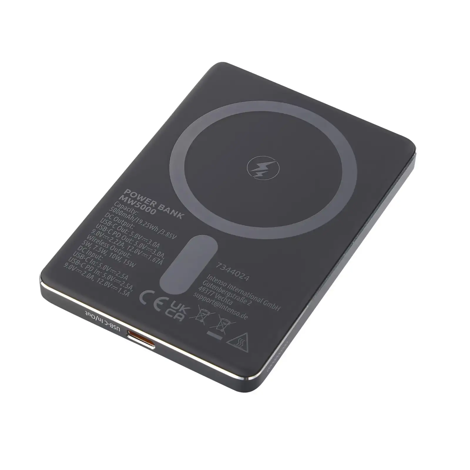 Зовнішній акумулятор USB 5000MAH MAG GREY MW5000 7344024 INTENSO UA
