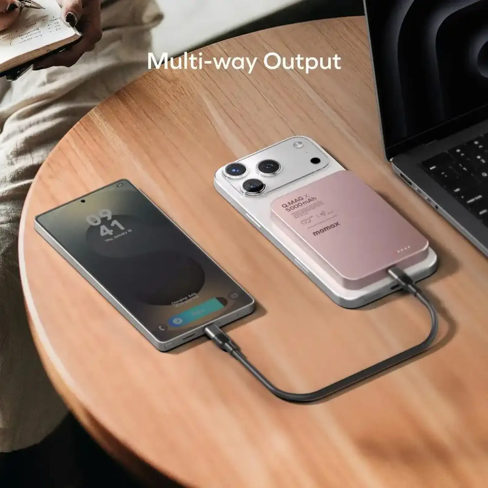 Зовнішній акумулятор WRL 5000MAH Q.MAG X PINK IP116AP MOMAX UA