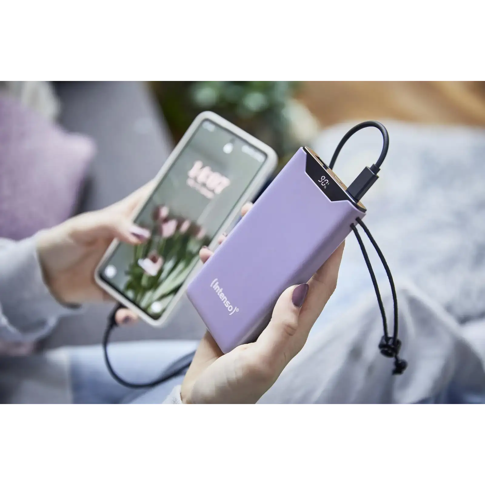 Внешний аккумулятор USB 10000MAH QC3.0 PURPLE F10000 7332033 INTENSO UA