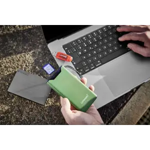 Зовнішній акумулятор USB 10000MAH QC3.0 GREEN F10000 7332037 INTENSO UA