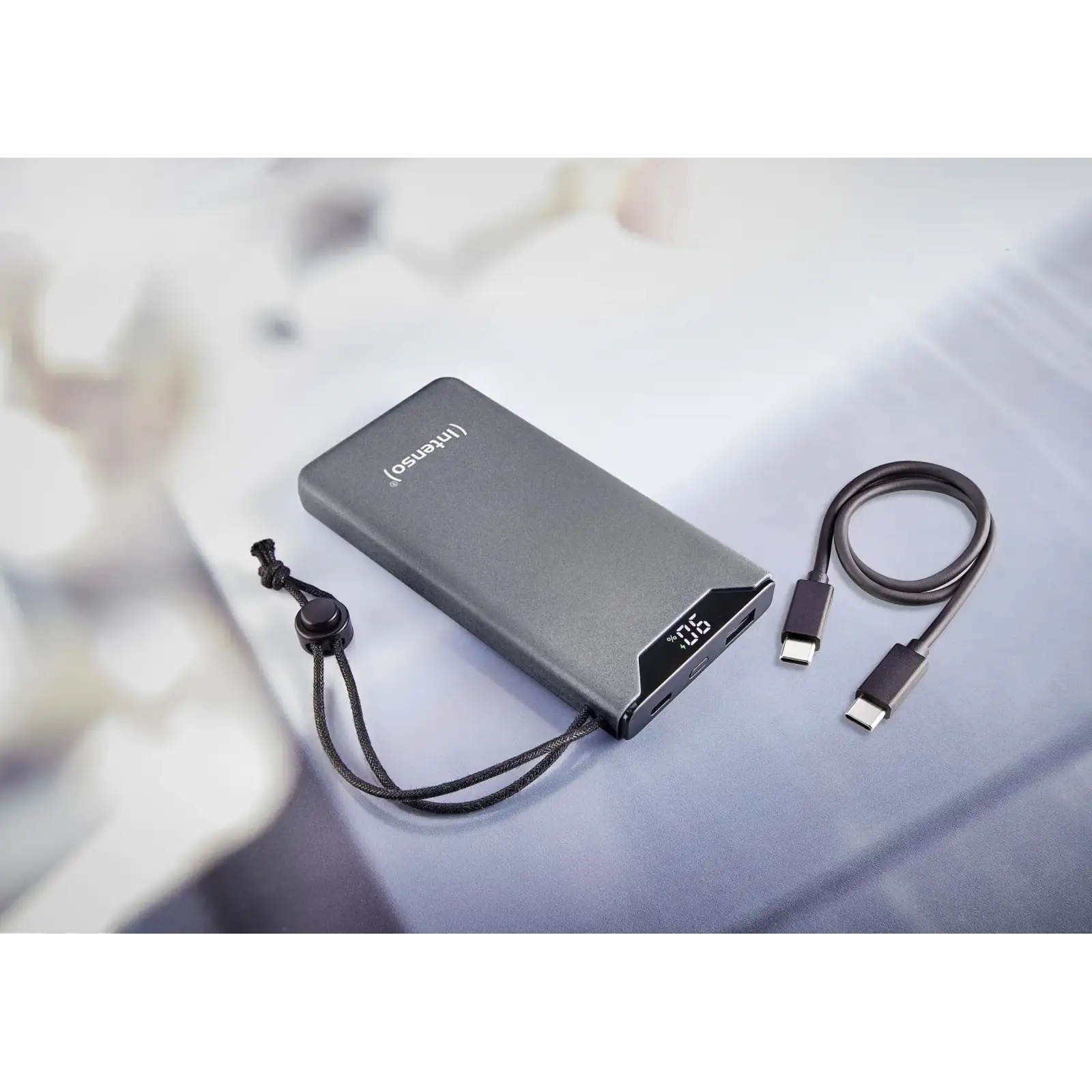 Зовнішній акумулятор USB 10000MAH QC3.0 GREY F10000 7332034 INTENSO UA