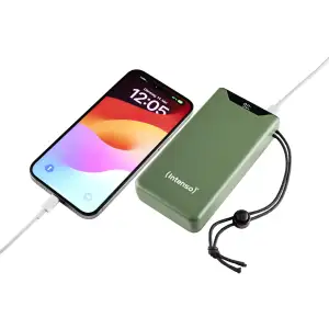 Зовнішній акумулятор USB 20000MAH QC3.0 GREEN F20000 7332057 INTENSO UA