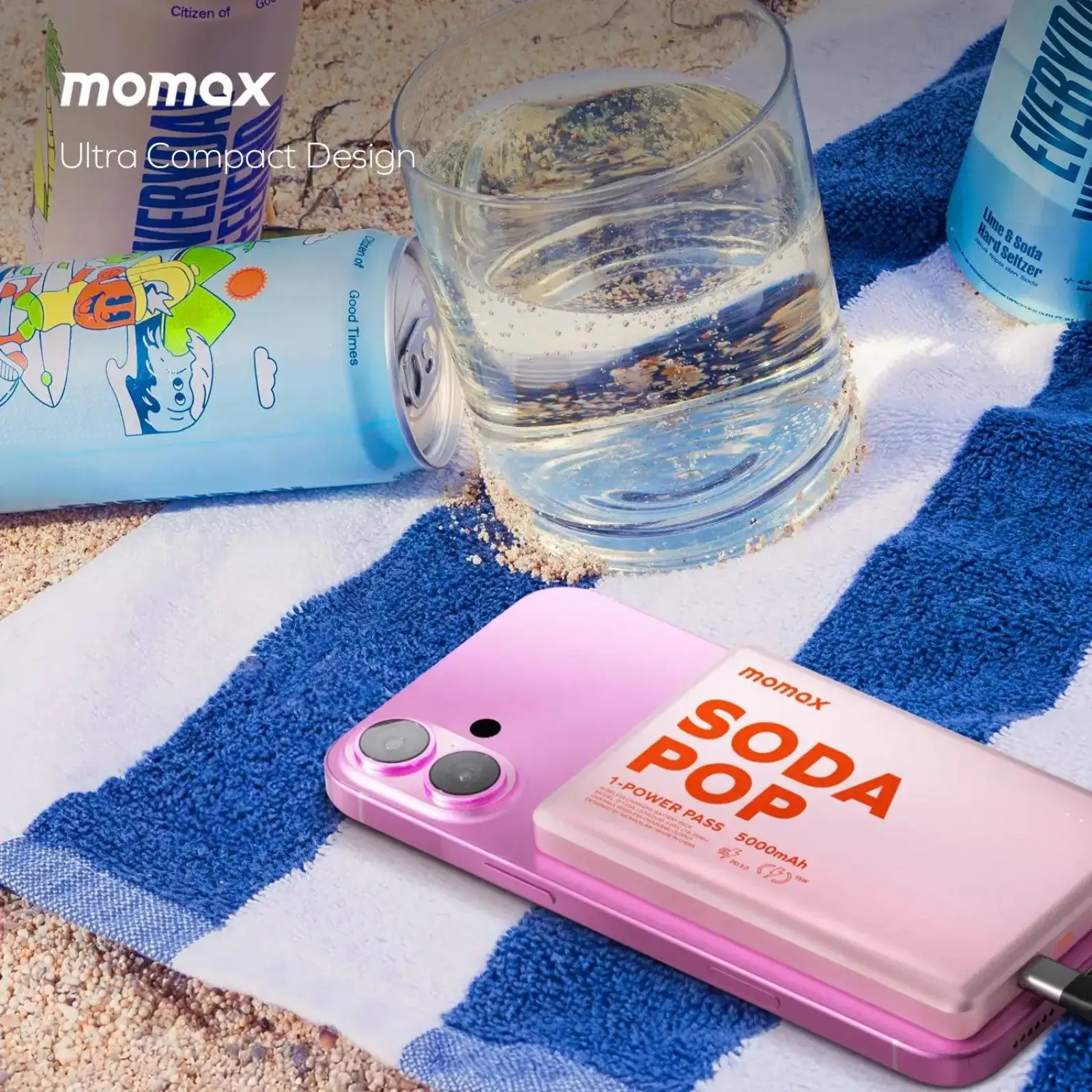 Внешний аккумулятор WRL 5000MAH PINK IP135AP2 MOMAX UA