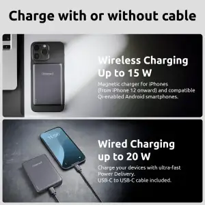Зовнішній акумулятор USB 10000MAH MAG GREY MW10000 7344034 INTENSO UA