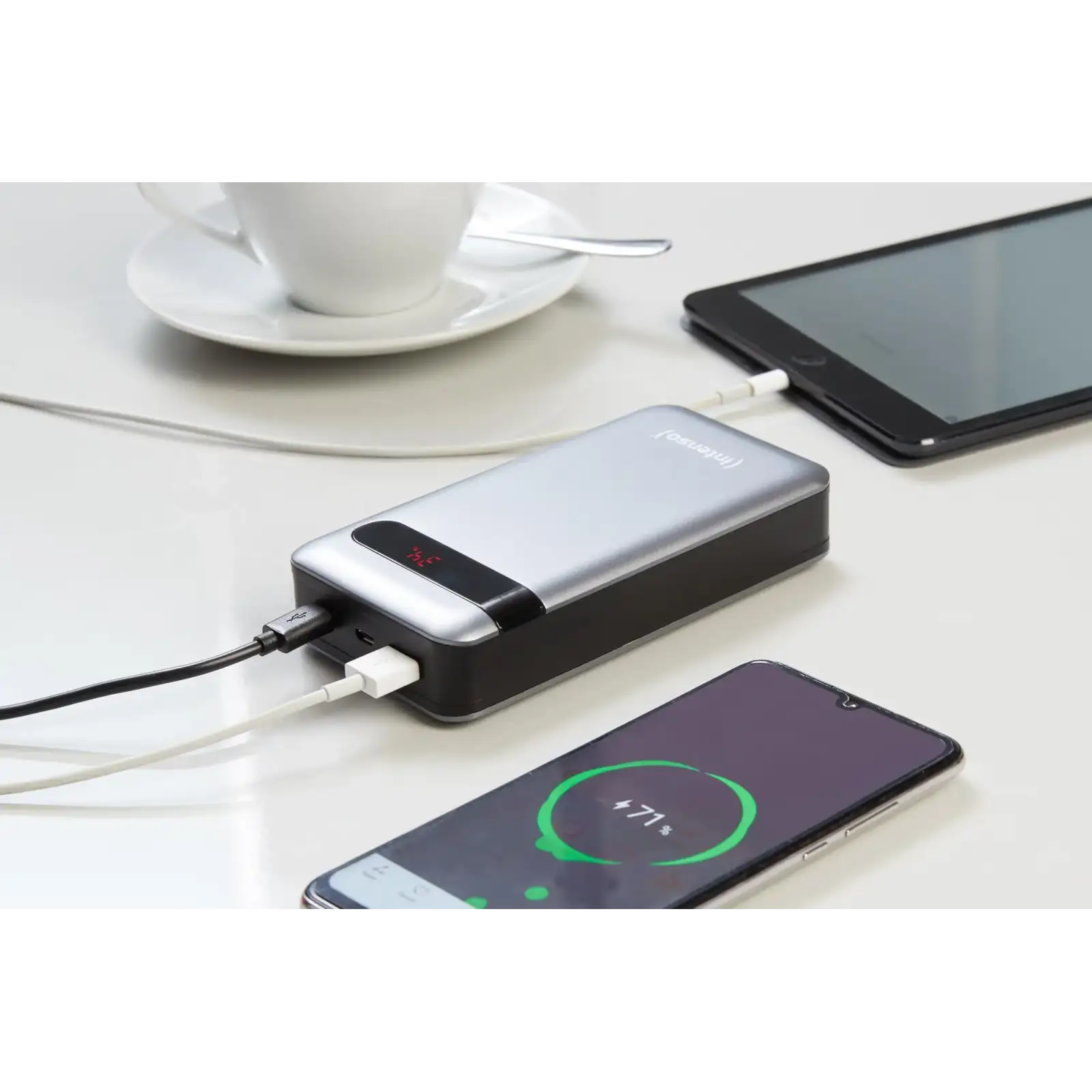 Зовнішній акумулятор USB 20000MAH QC3.0 ANTHRACITE PD20000 INTENSO (7332354) UA