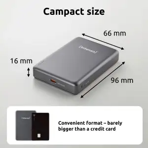 Зовнішній акумулятор USB 10000MAH MAG GREY MW10000 7344034 INTENSO UA