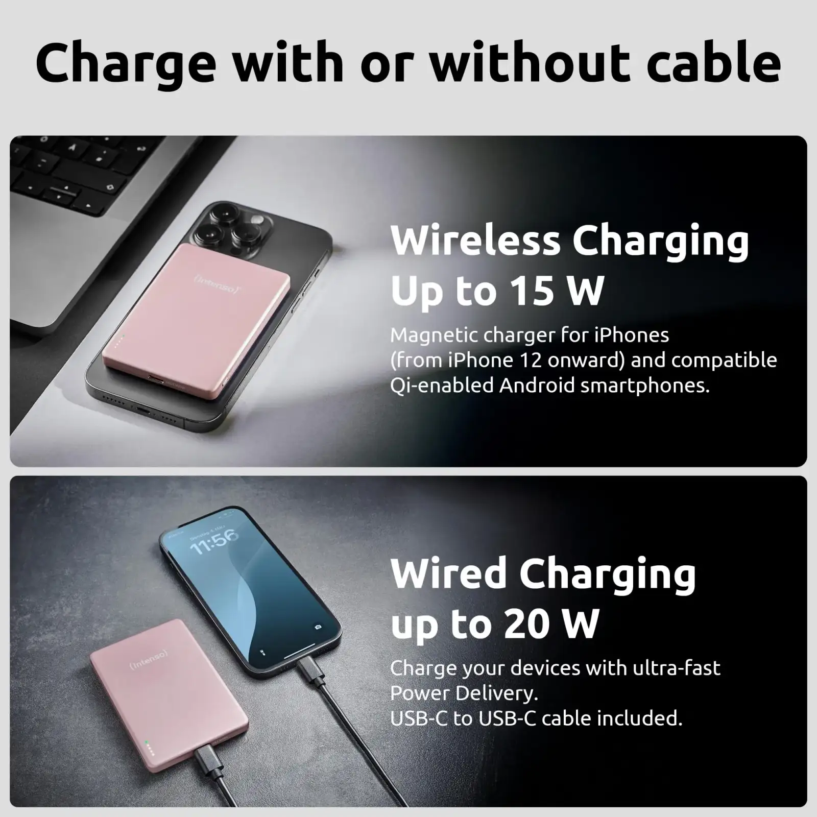 Зовнішній акумулятор USB 5000MAH MAG ROSE MW5000 7344023 INTENSO UA