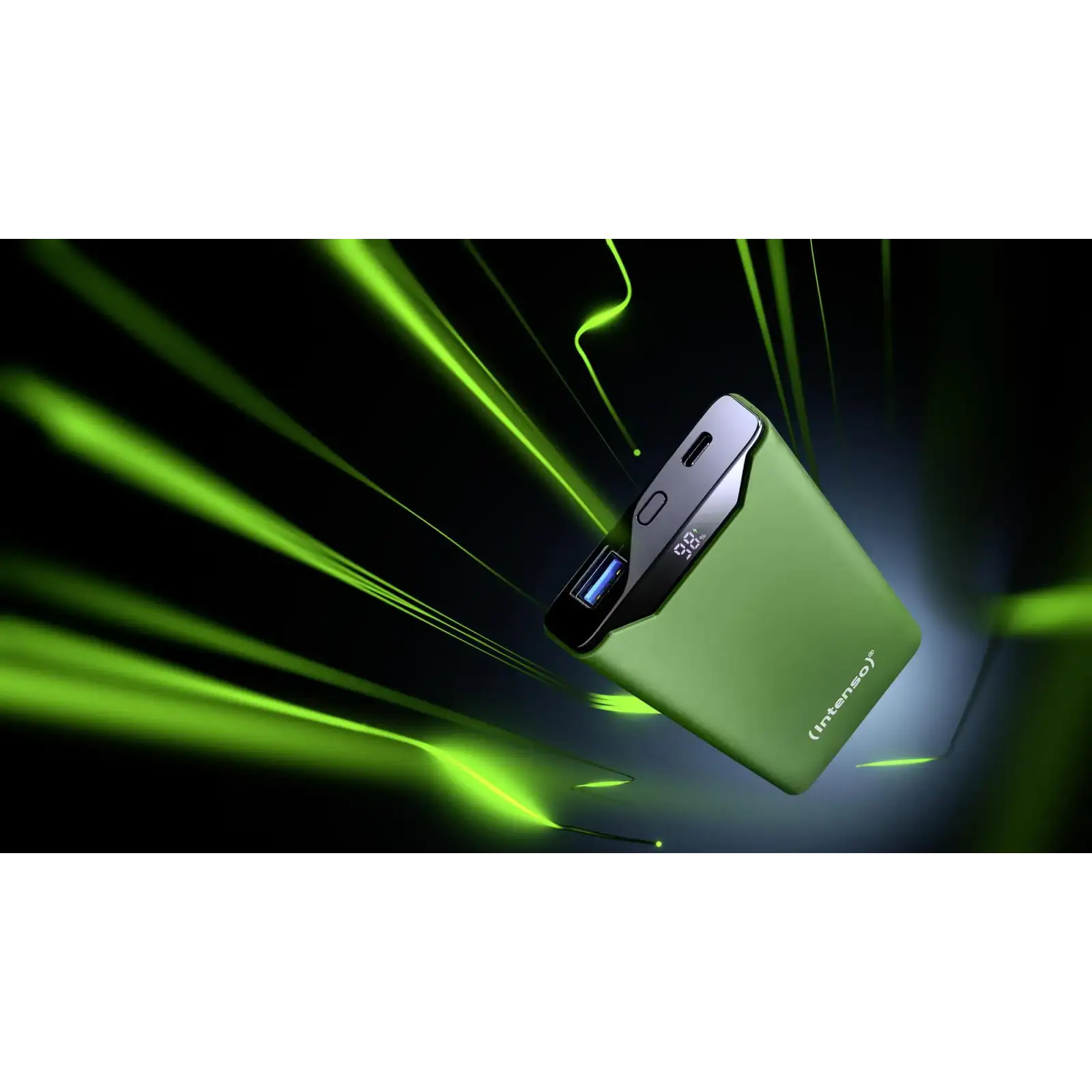 Зовнішній акумулятор USB 10000MAH QC3.0 GREEN F10000 7332037 INTENSO UA