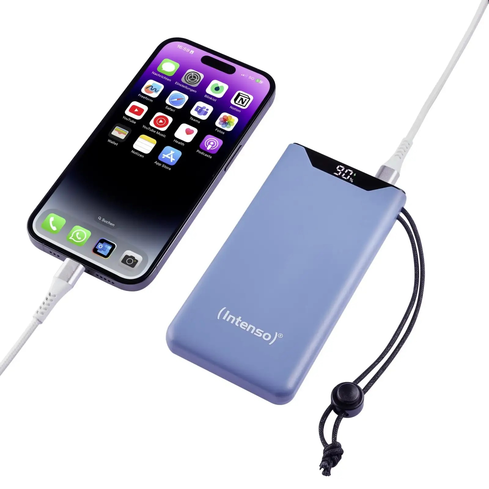Зовнішній акумулятор USB 10000MAH QC3.0 BLUE F10000 7332035 INTENSO UA