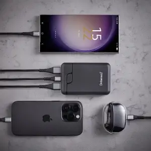 Зовнішній акумулятор USB 10000MAH BLACK B10000 7320530 INTENSO UA