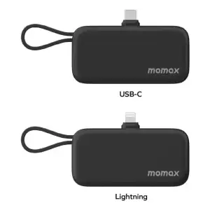 Зовнішній акумулятор USB-C 5000MAH BLACK IP130D MOMAX UA