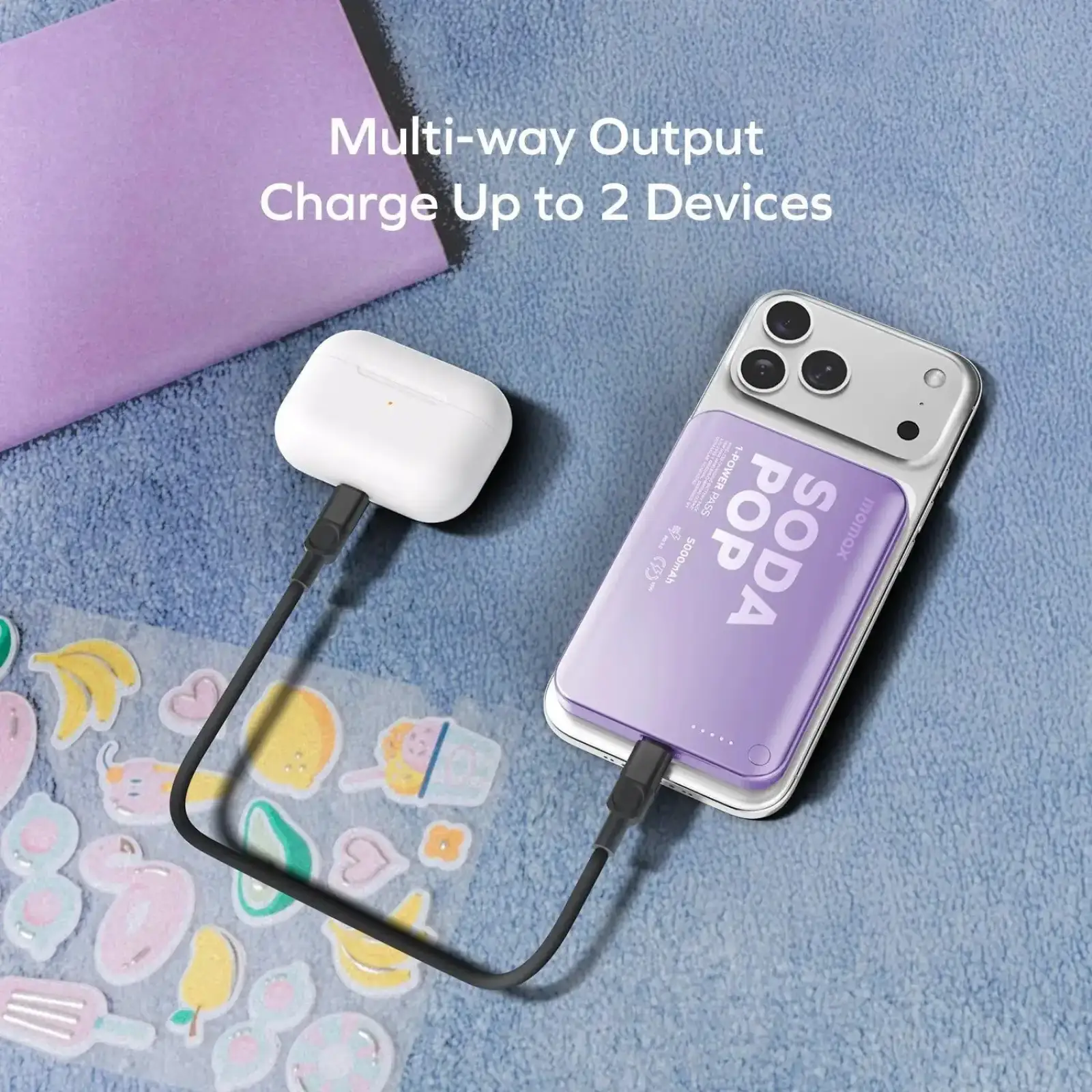 Зовнішній акумулятор WRL 5000MAH SILVER IP165S MOMAX UA