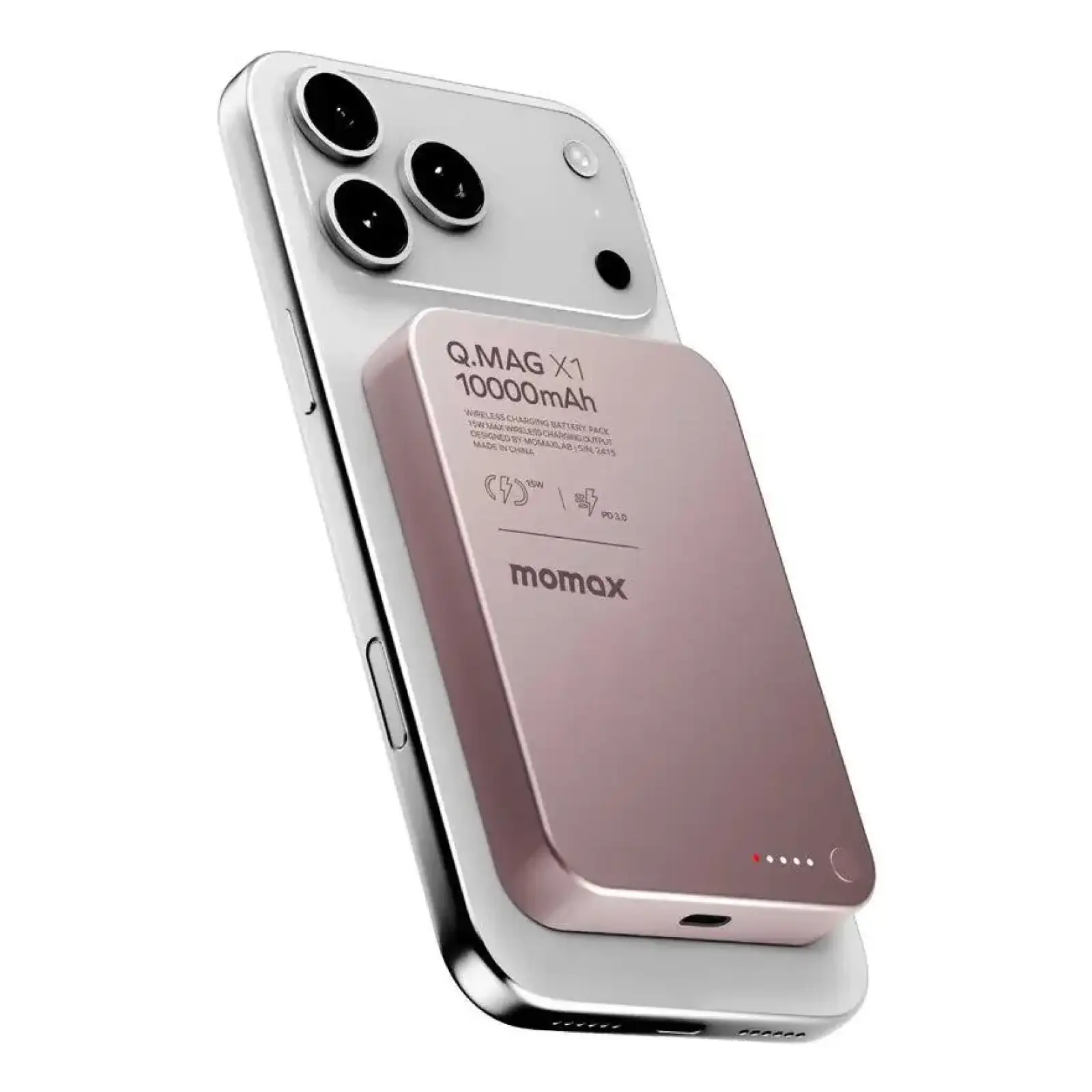 Зовнішній акумулятор WRL 10000MAH Q.MAG X1 PINK IP117AP MOMAX UA