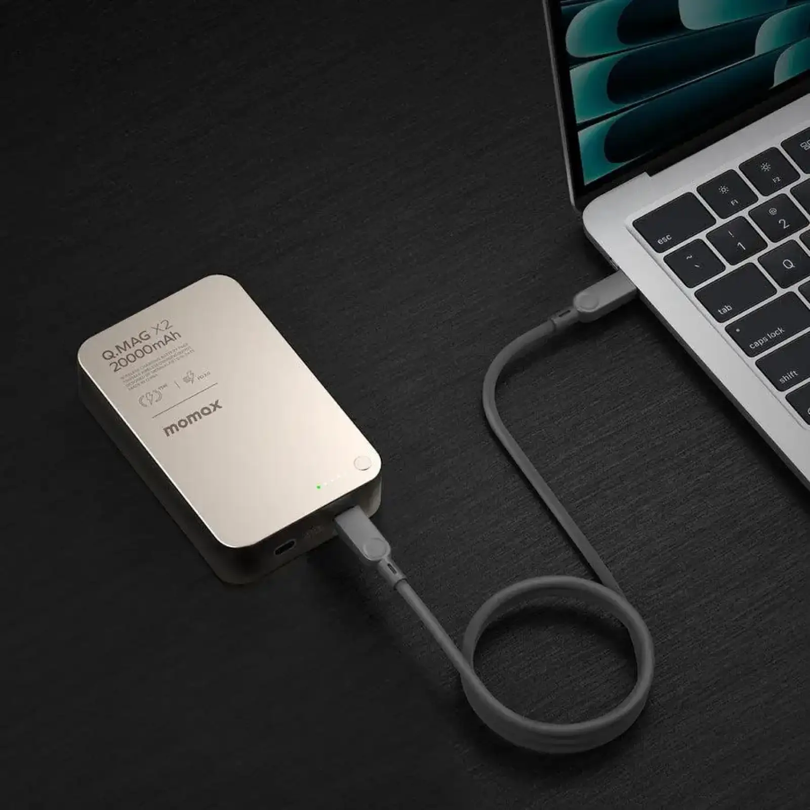 Зовнішній акумулятор WRL 20000MAH Q.MAG X2 TITANIUM IP133E MOMAX UA