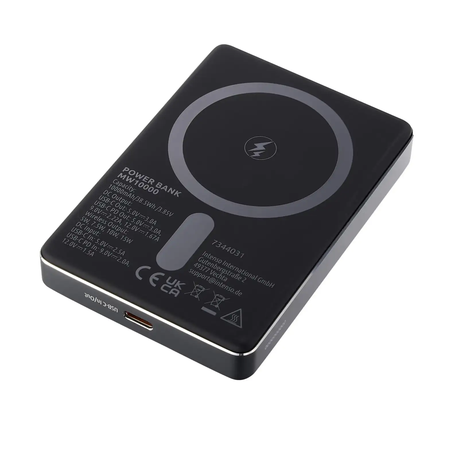 Зовнішній акумулятор USB 10000MAH MAG GREY MW10000 7344034 INTENSO UA