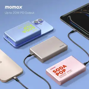 Зовнішній акумулятор WRL 10000MAH BLUE IP137AB MOMAX UA