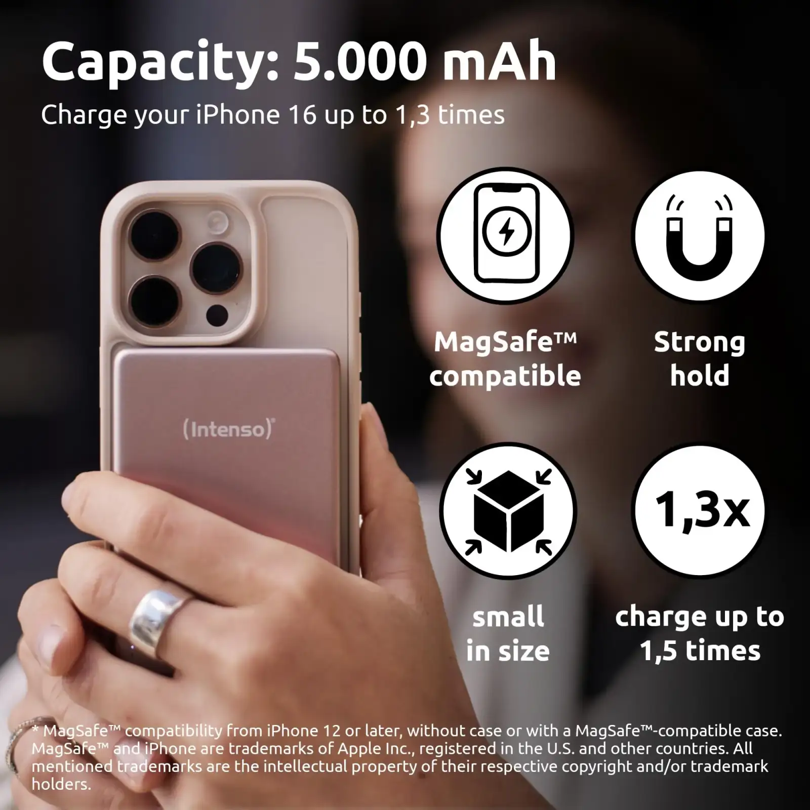 Зовнішній акумулятор USB 5000MAH MAG ROSE MW5000 7344023 INTENSO UA