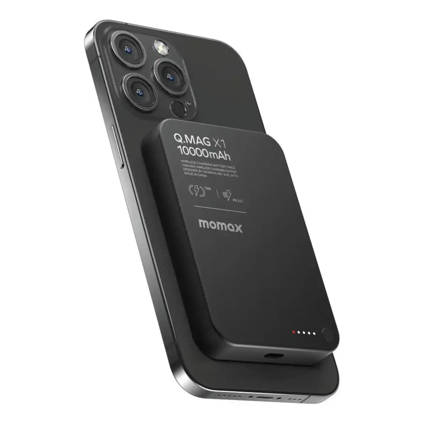 Зовнішній акумулятор WRL 10000MAH Q.MAG X1 BLACK IP117AD MOMAX UA