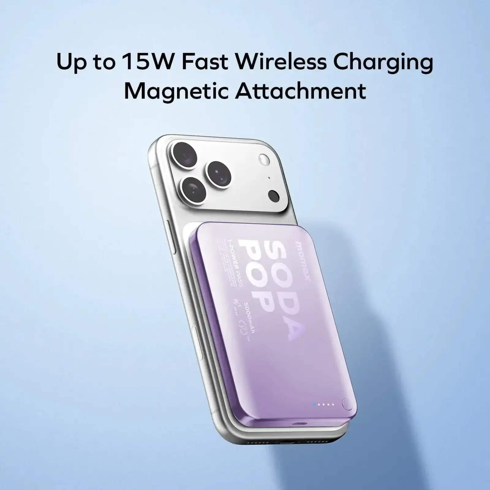 Зовнішній акумулятор WRL 5000MAH SILVER IP165S MOMAX UA
