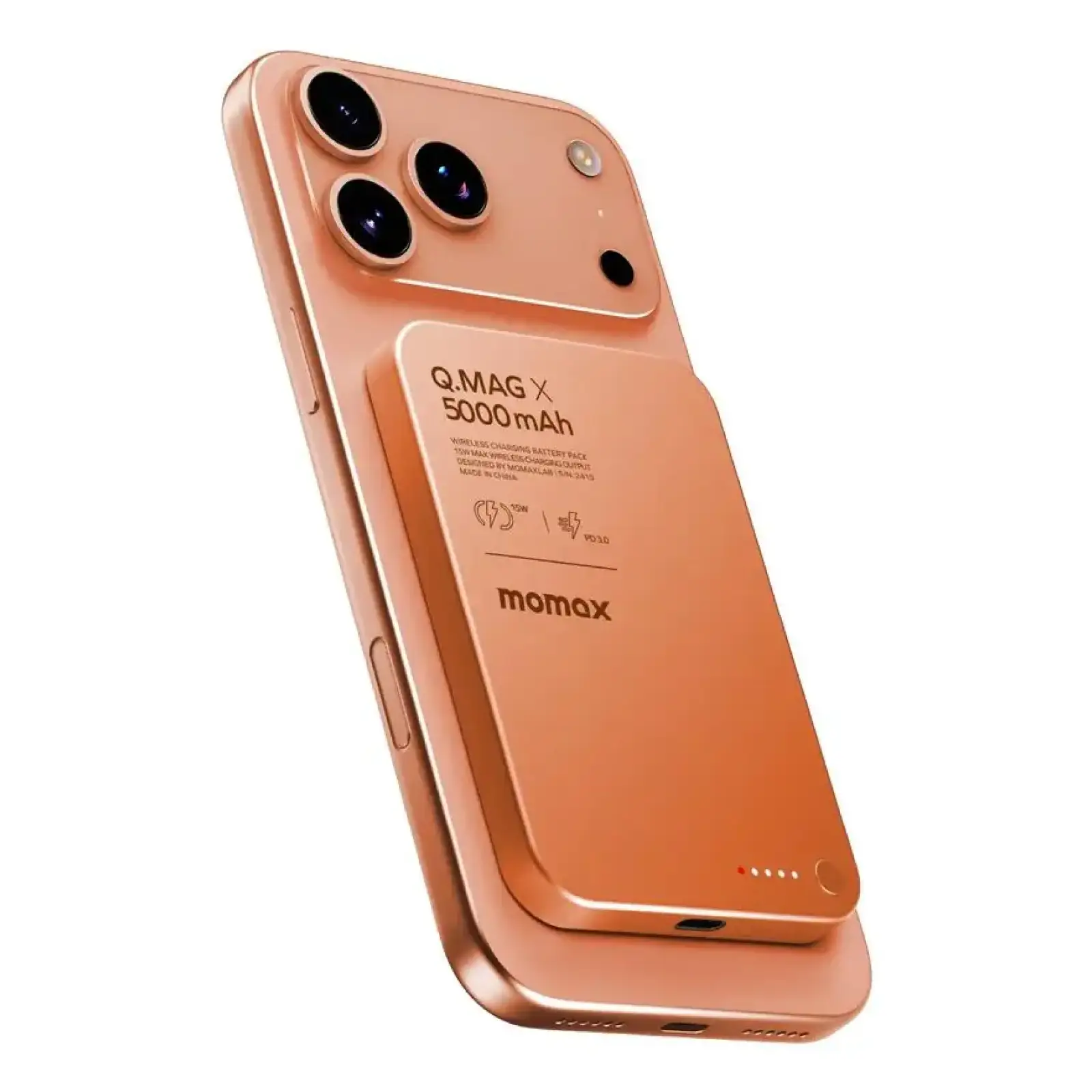 Зовнішній акумулятор WRL 5000MAH Q.MAG X ORANGE IP116AM MOMAX UA