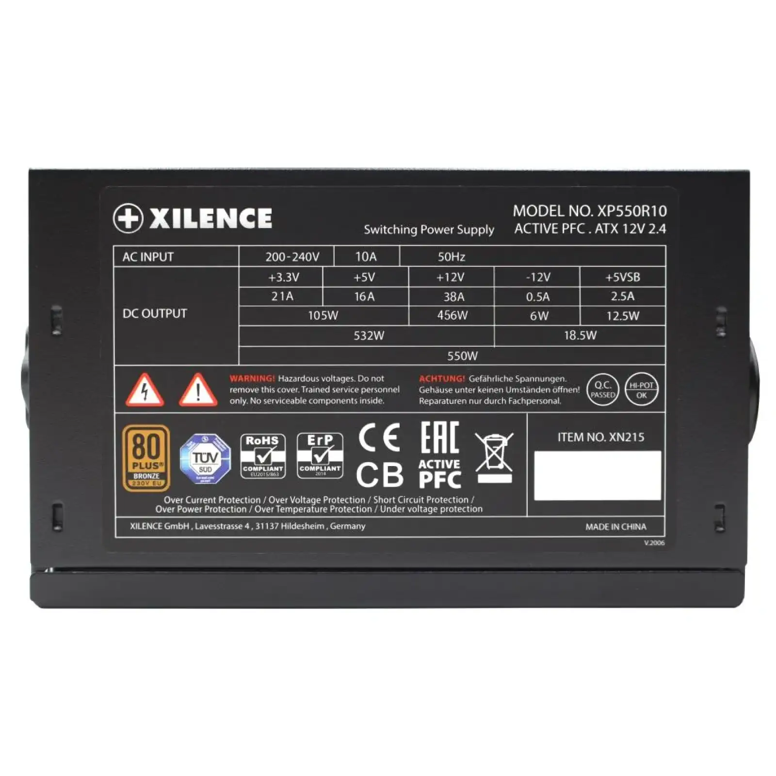 Блок живлення ATX2.4 550W XP550R10 XILENCE UA