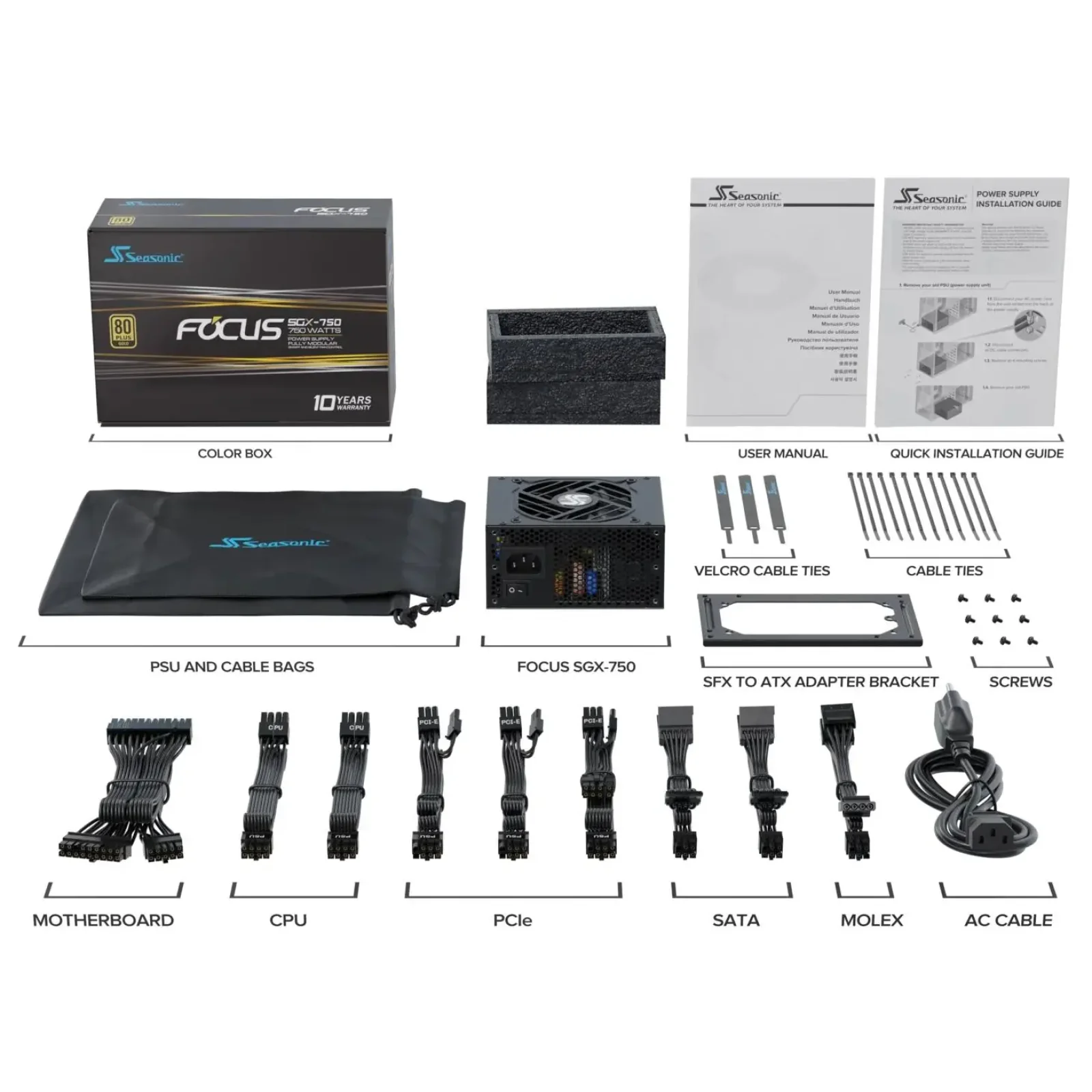 Блок живлення SFX 750W FOCUS-SGX-750 SEASONIC UA