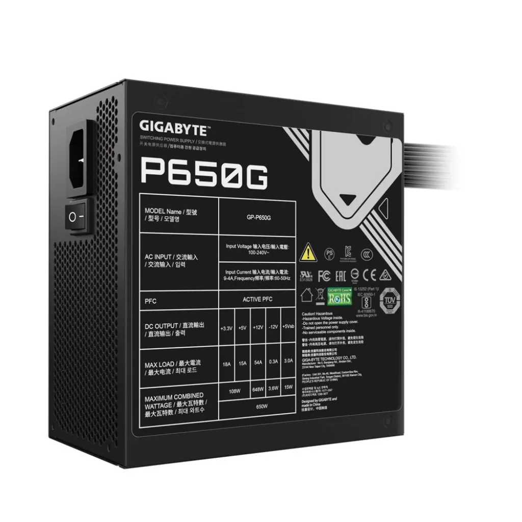Блок питания ATX 650W GP-P650G GIGABYTE UA