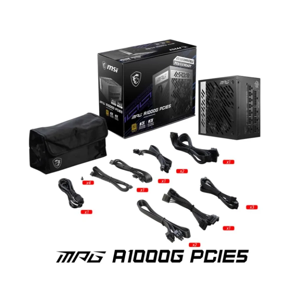 Блок живлення ATX 1000W MPG A1000G PCIE5 MSI UA