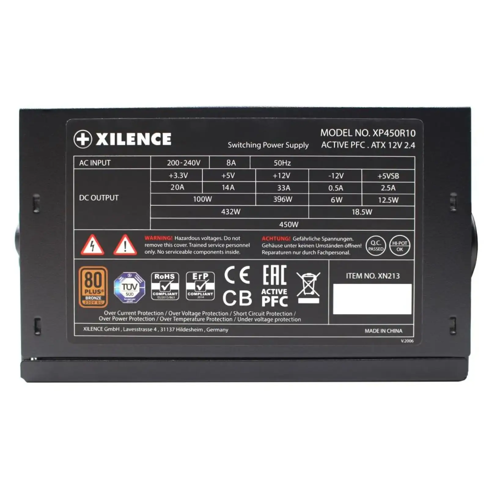 Блок живлення ATX2.4 450W XP450R10 XILENCE UA