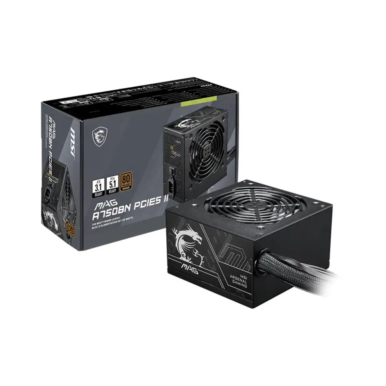 Блок питания MSI 750W MAG A750BN PCIE5 II UA