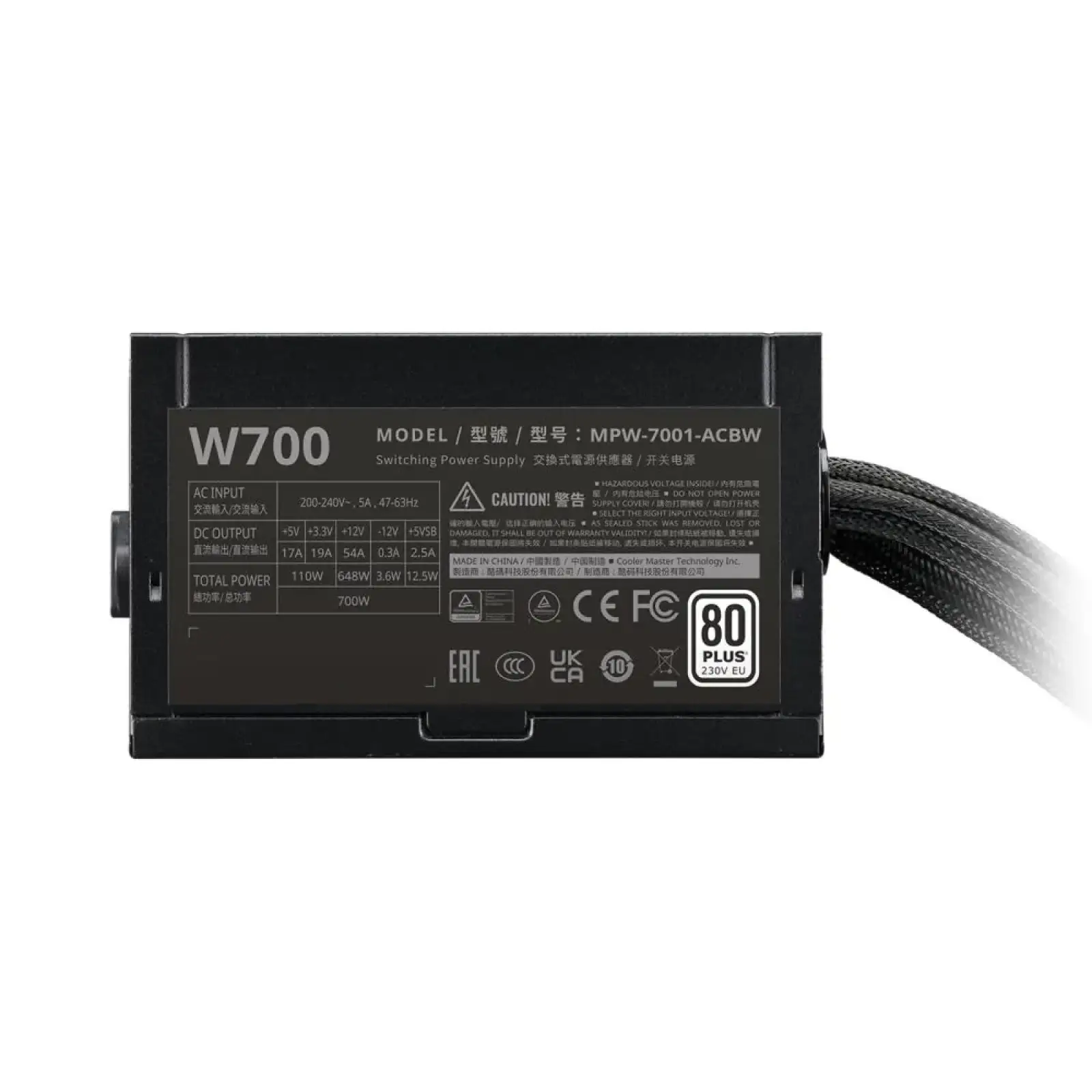 Блок живлення ATX 700W MPW-7001-ACBWBE1 COOLER MASTER UA