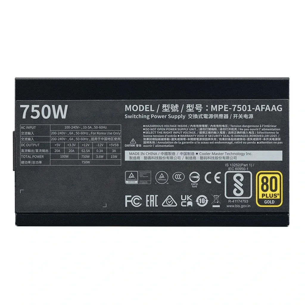 Блок живлення ATX 750W MPE-7502-ACAAG COOLER MASTER UA