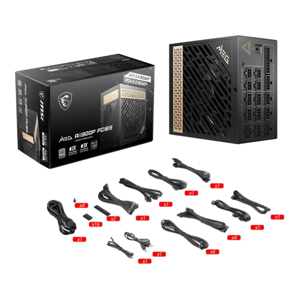 Блок питания ATX 1300W MEG AI1300P PCIE5 MSI UA