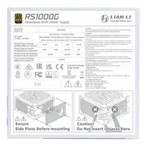 Блок живлення ATX3.1 1000W G9P.RS1000G.WH00.EU LIAN LI UA