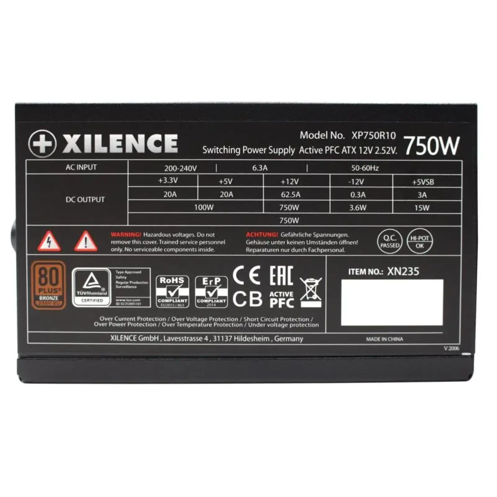 Блок живлення ATX2.4 750W XP750R10 XILENCE UA