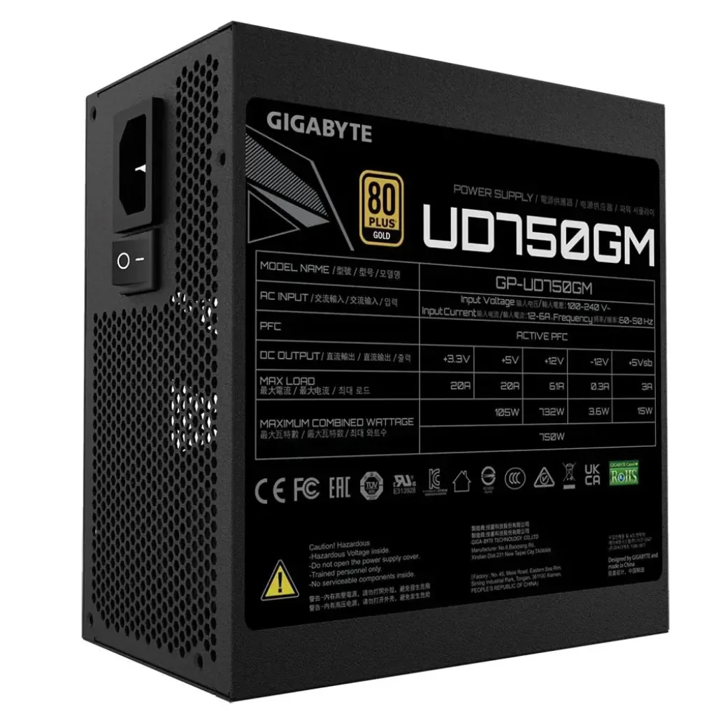 Блок живлення ATX2.31 750W GP-UD750GM GIGABYTE UA