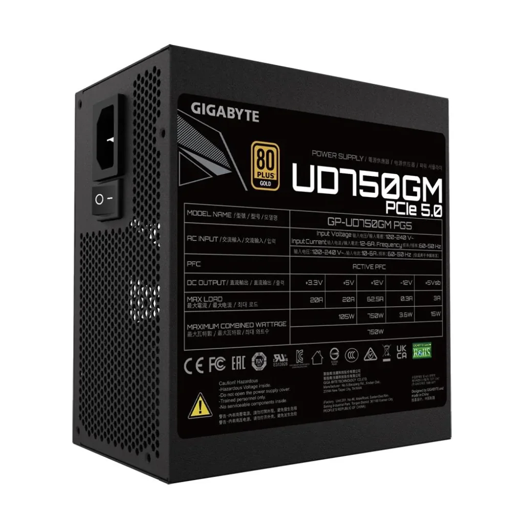 Блок питания ATX3.0 750W GP-UD750GM PG5 GIGABYTE UA