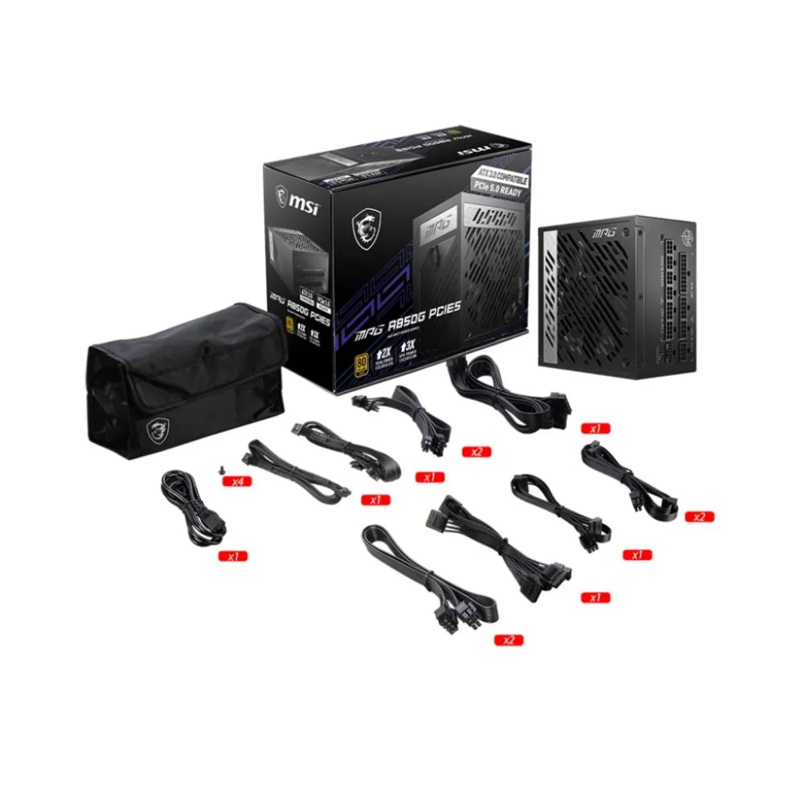 Блок питания ATX 850W MPG A850G PCIE5 MSI UA