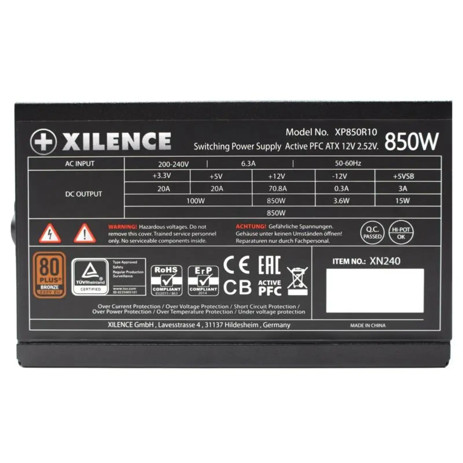 Блок живлення ATX2.4 850W XP850R10 XILENCE UA