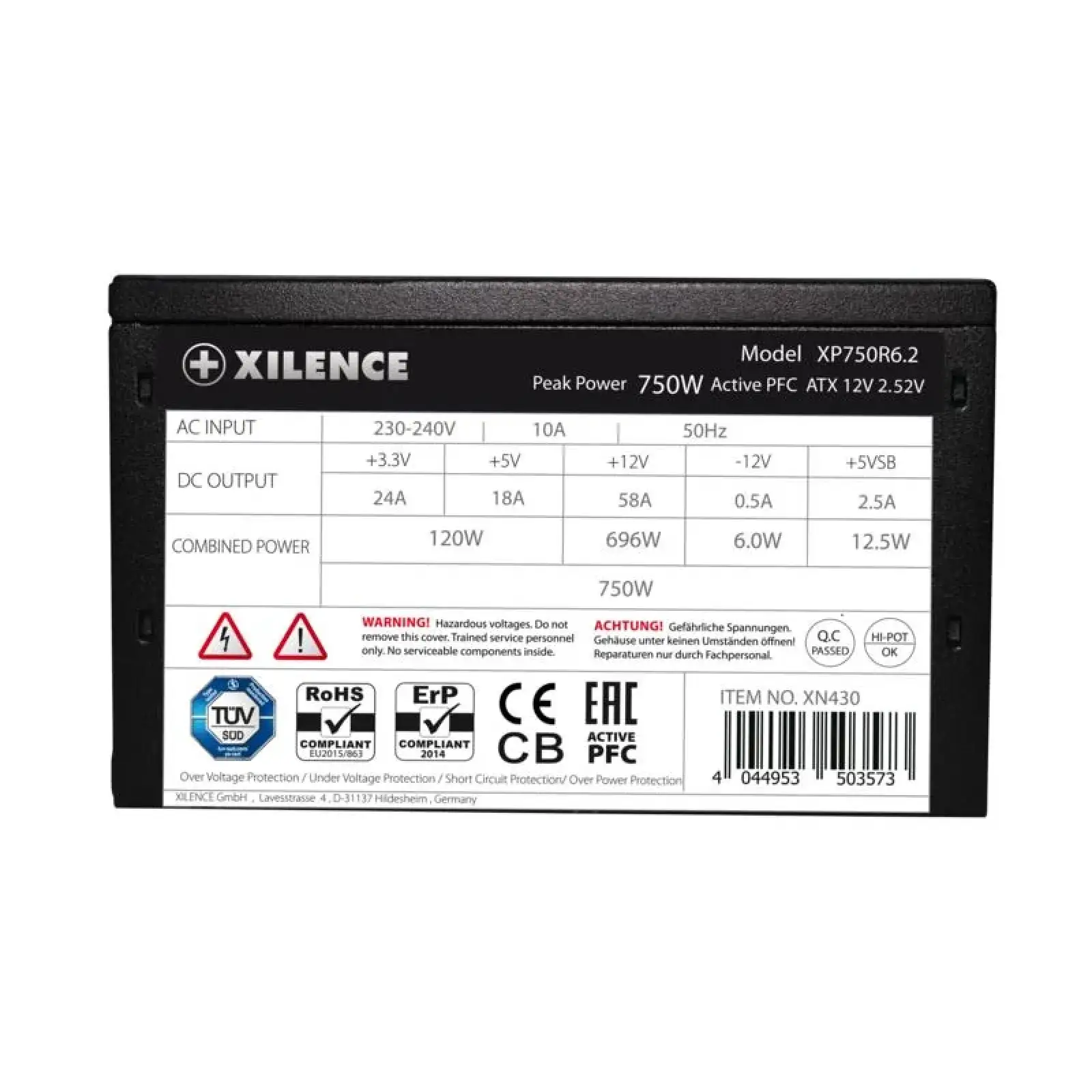 Блок живлення ATX2.52 750W XP750R6.2 XILENCE UA