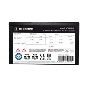 Блок живлення ATX2.52 650W XP650R6.2 BULK XILENCE UA