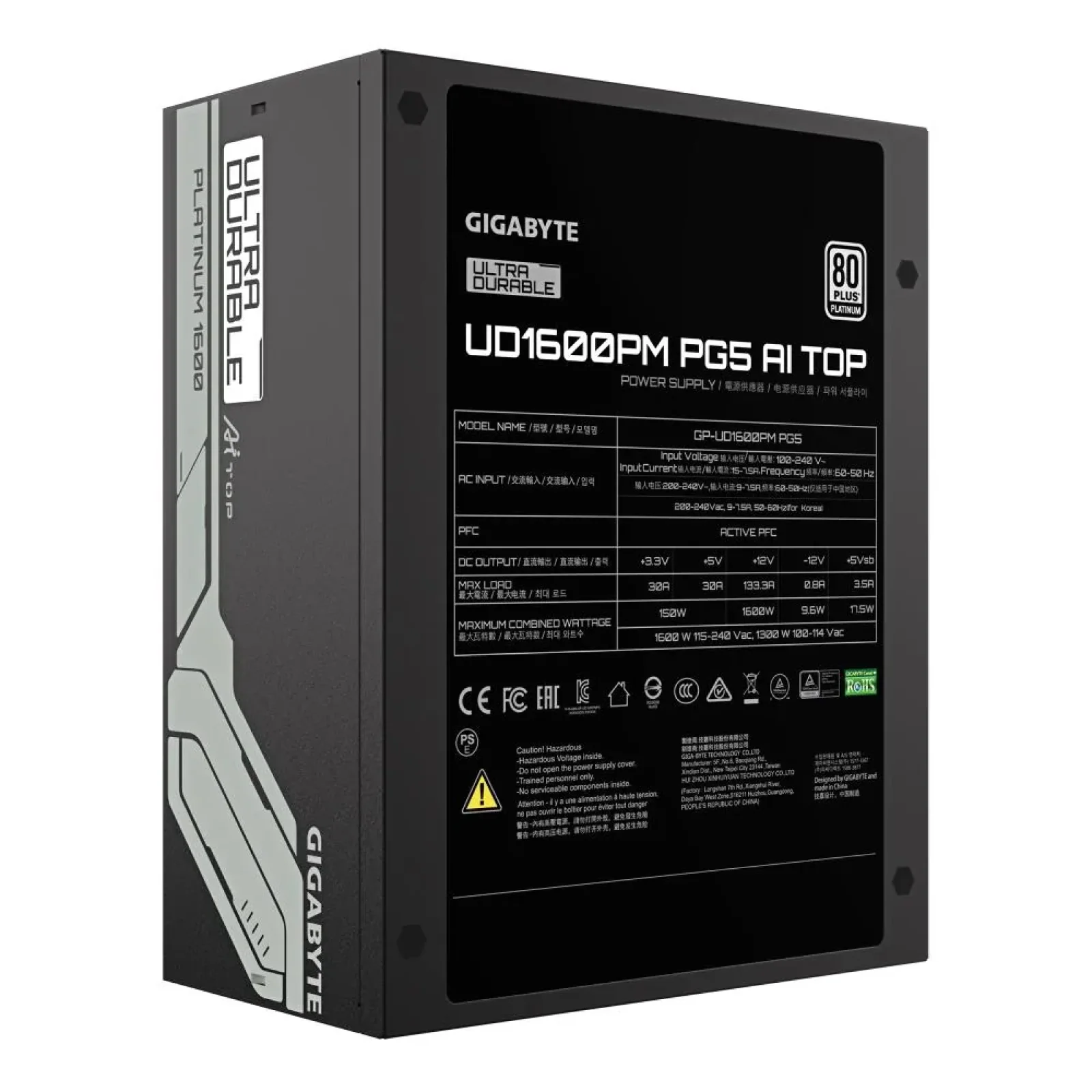 Блок живлення ATX3.3 1600W GP-UD1600PM PG5 GIGABYTE UA
